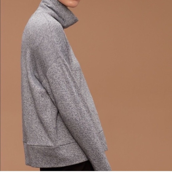 Aritzia Community Allora Turtleneck Boxy Sweater Charcoal Grey - Picture 6 of 11